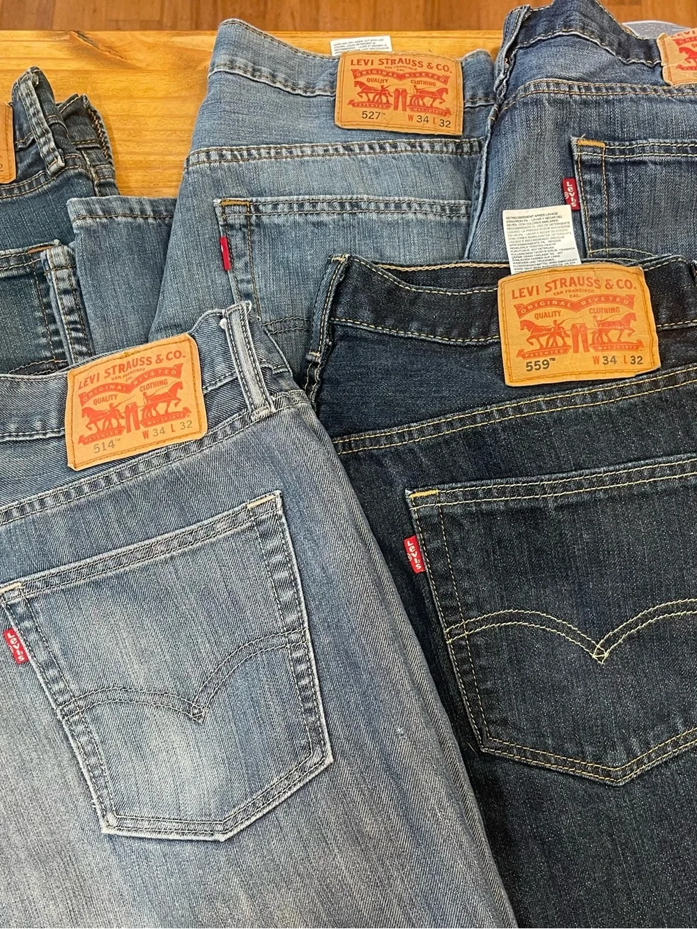 Levi's Men's Straight Jeans Pack - Various Blue Washes
